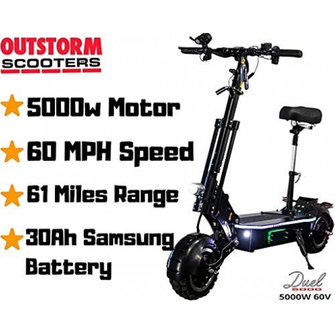 MAXX 60MPH Ultra High Speed Electric Scooter for Adults Foldable, 5000W Power Dual Motor| 60V /38.5Ah Battery | 83 Miles Range | Grade 30°