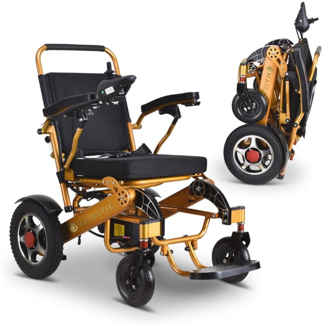 2023 New Folding Ultra Lightweight Electric Power Wheelchair Silla de Ruedas Electrica FDA Approved and Air Travel Allowed Heavy Duty Mobility Motorized Portable Power 1758243 Seat Width
